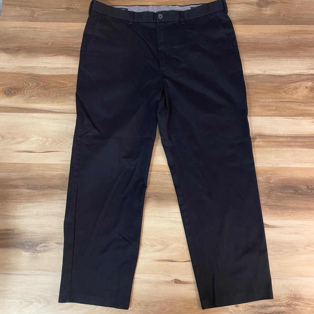 Nordstrom Chino Pants 40x30 Smartcare Cotton Straight Black